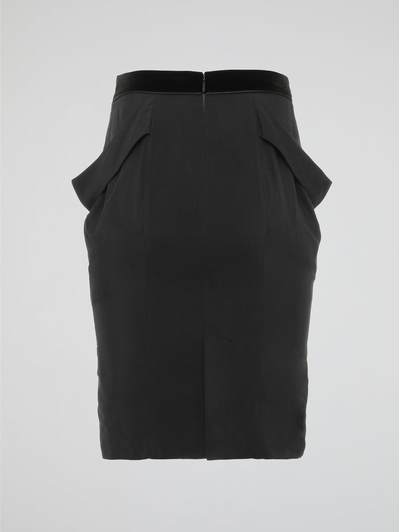 Grey Oversized Pocket Skirt