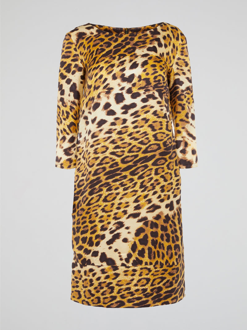 Yellow Leopard Print Dress Maison-B-More Global Store Yellow Leopard Print Dress Maison-B-More Global Store