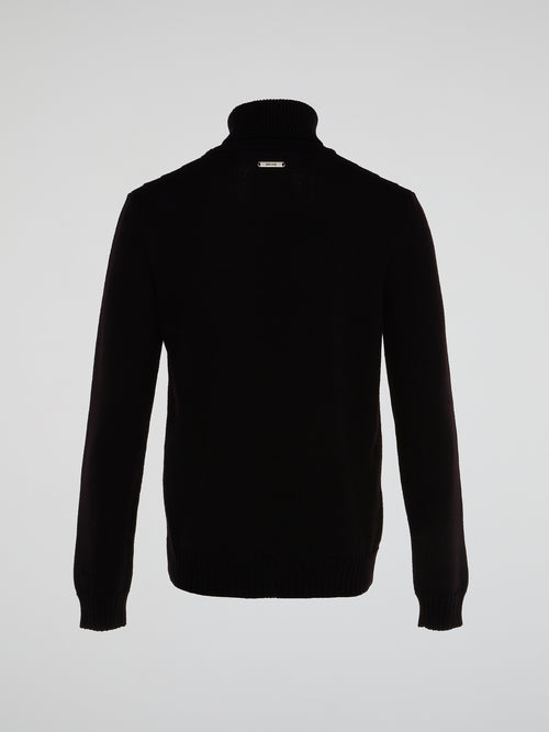 Black Obsidian Knit Turtleneck