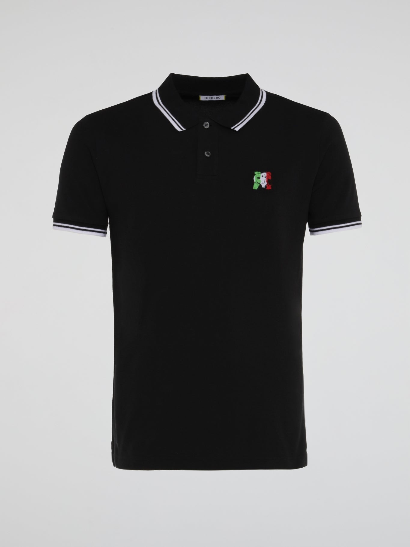 Black Contrast Trim Polo Shirt