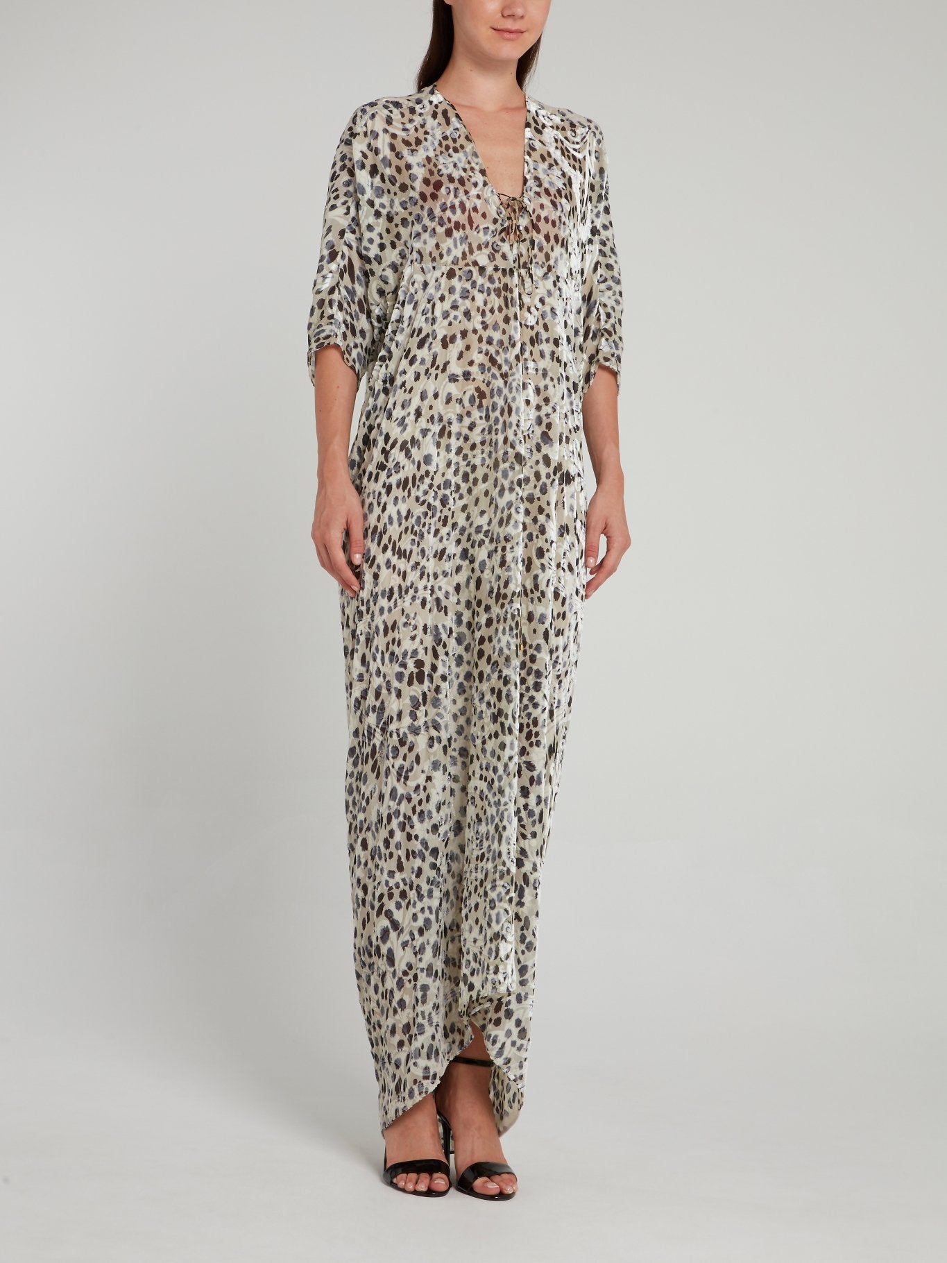 knee length dresses for ladies Animal Print Maxi Shift Dress – Maison-B-More Global Store