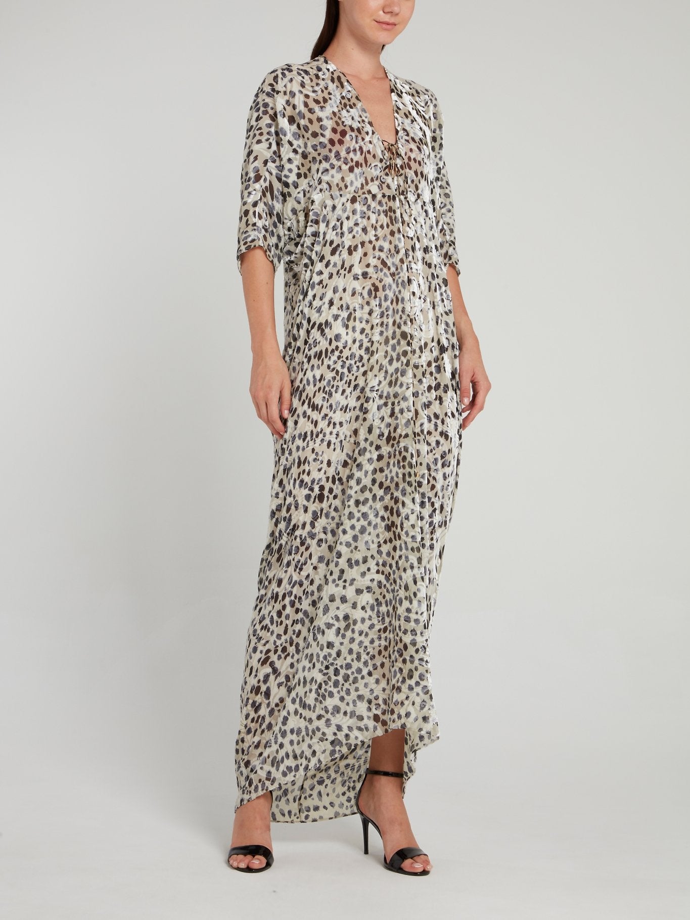 Animal Print Maxi Shift Dress Maison-B-More Global Store Animal Print Maxi Shift Dress Maison-B-More Global Store