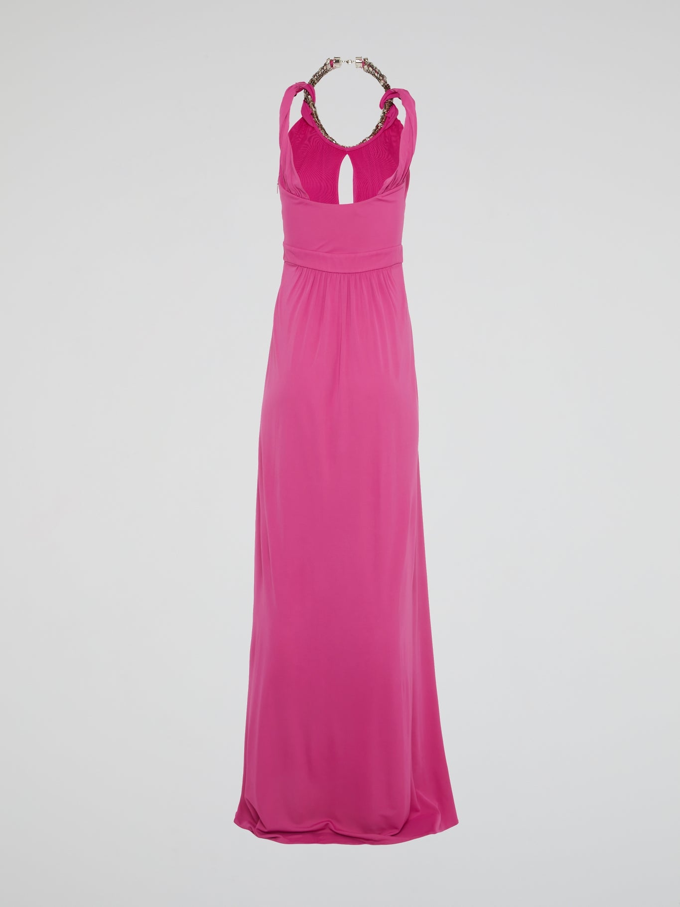 Pink Crystal Embellished Halter Neck Maxi Dress Pink Crystal Embellished Halter Neck Maxi Dress