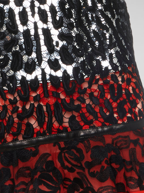 Leopard Pattern Lace Overlay Dress Maison-B-More Global Store Leopard Pattern Lace Overlay Dress Maison-B-More Global Store