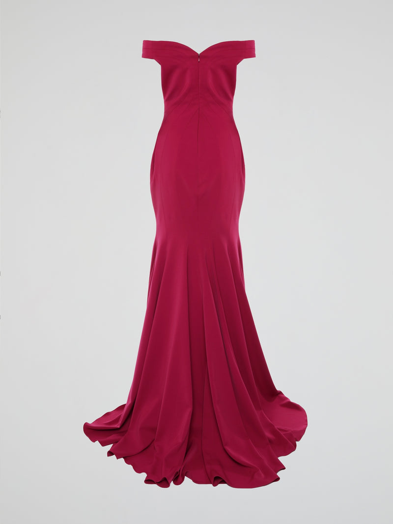 Pink Cold Shoulder Evening Dress Maison-B-More Global Store Pink Cold Shoulder Evening Dress Maison-B-More Global Store