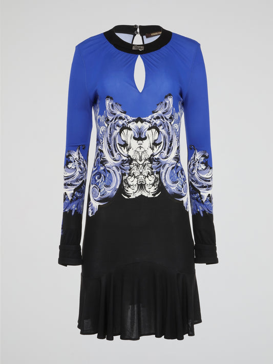 Step into elegance with the mesmerizing Long Sleeve Keyhole Dress by Roberto Cavalli. This enchanting piece features a subtle keyhole neckline that draws attention to your graceful silhouette, while the long sleeves add a touch of sophistication. Crafted with the finest materials, this dress exudes luxury and will make you feel like a true fashion icon wherever you go.