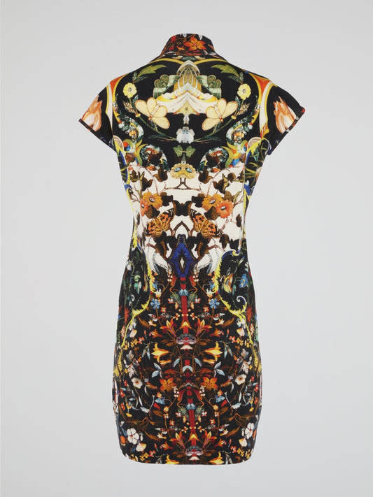 Step into the enchanting world of Roberto Cavalli with this breathtaking Printed High Neck Dress. This show-stopping piece effortlessly blends opulence and elegance with its intricate print and high neckline design. Crafted with meticulous attention to detail, this dress is a true masterpiece that promises to make a statement wherever you go.