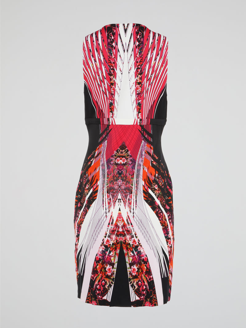 Printed Plunge Mini Dress Printed Plunge Mini Dress
