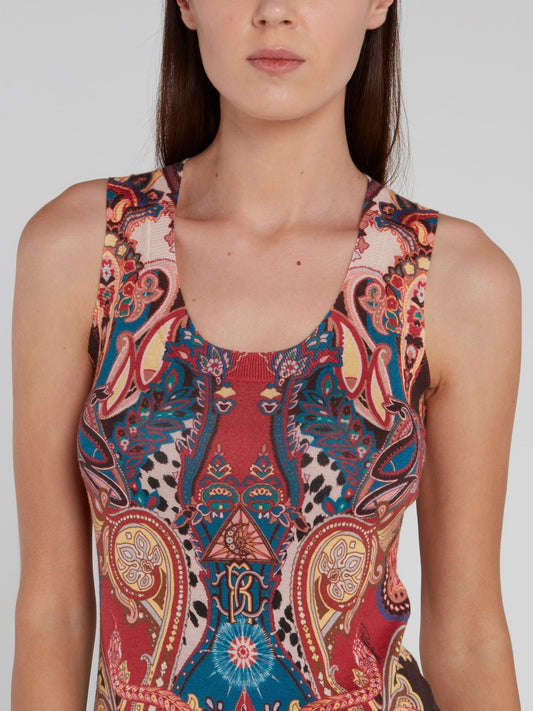 Paisley Print Tank Top