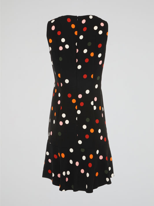 Elevate your style with this stunning Black Polka Dot Dress by Akris Punto. Designed for the modern fashionista, this dress is a playful twist on a classic staple. The delicate polka dot pattern adds a touch of whimsy, while the tailored silhouette and high-quality fabric ensure a flawless fit that will turn heads wherever you go.
