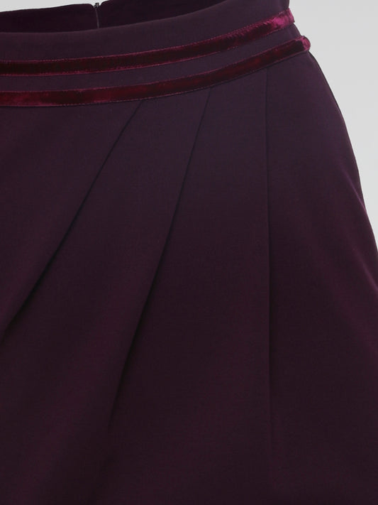 Burgundy Draped Skirt