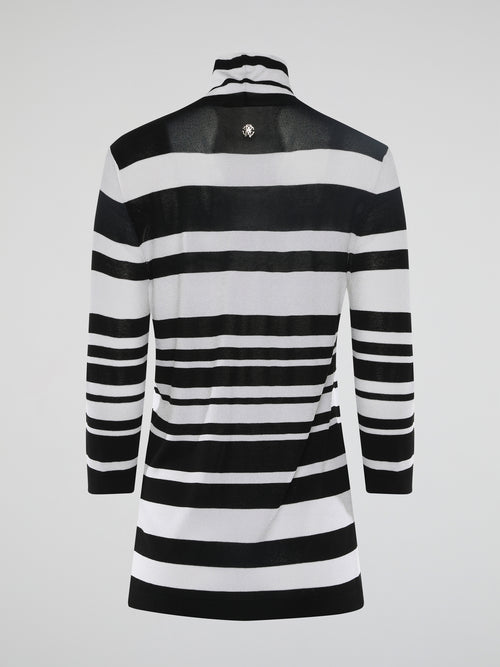 Step into the world of timeless fashion with the Striped Turtle Neck Sweatshirt by Roberto Cavalli, where comfort effortlessly meets sophistication. Crafted with meticulous precision, this luxurious sweatshirt features bold stripes that accentuate your impeccable style. Whether lounging at home or out on the town, this statement piece is bound to turn heads and wrap you in a cloud of elegance.