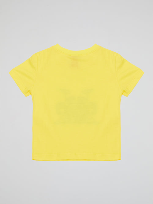 Dress your little explorer in our Yellow Printed T-Shirt (Kids)Iceberg, a ticket to their vibrant imagination! Crafted with utmost care, this shirt features a captivating Antarctic scene with playful penguins, majestic icebergs, and a touch of sunshine yellow to brighten up their day. Made with soft, breathable fabric, this T-shirt ensures ultimate comfort while sparking their wanderlust for countless icy adventures ahead!