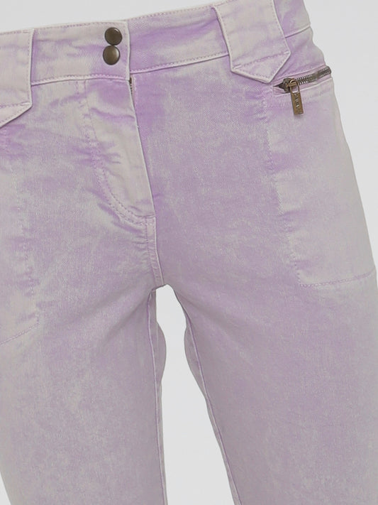 Purple Acid Wash Jeans