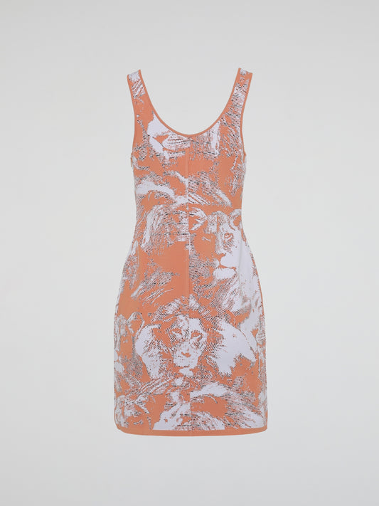 Take a walk on the wild side with the Orange Animal Print Tank Dress by Roberto Cavalli. This fierce and fabulous dress features a bold and captivating orange animal print that exudes elegance and power. Let your inner fashionista roar with confidence as you make a stylish statement in this eye-catching piece.