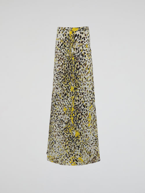 Unleash your wild side with the Leopard Print Maxi Skirt by Roberto Cavalli. Crafted with luxurious fabric and adorned with a fierce leopard print, this skirt effortlessly combines style and sophistication. Whether you're strutting through the concrete jungle or making a bold statement at a lavish party, this skirt is your ultimate fashion weapon for unleashing your inner feline goddess.