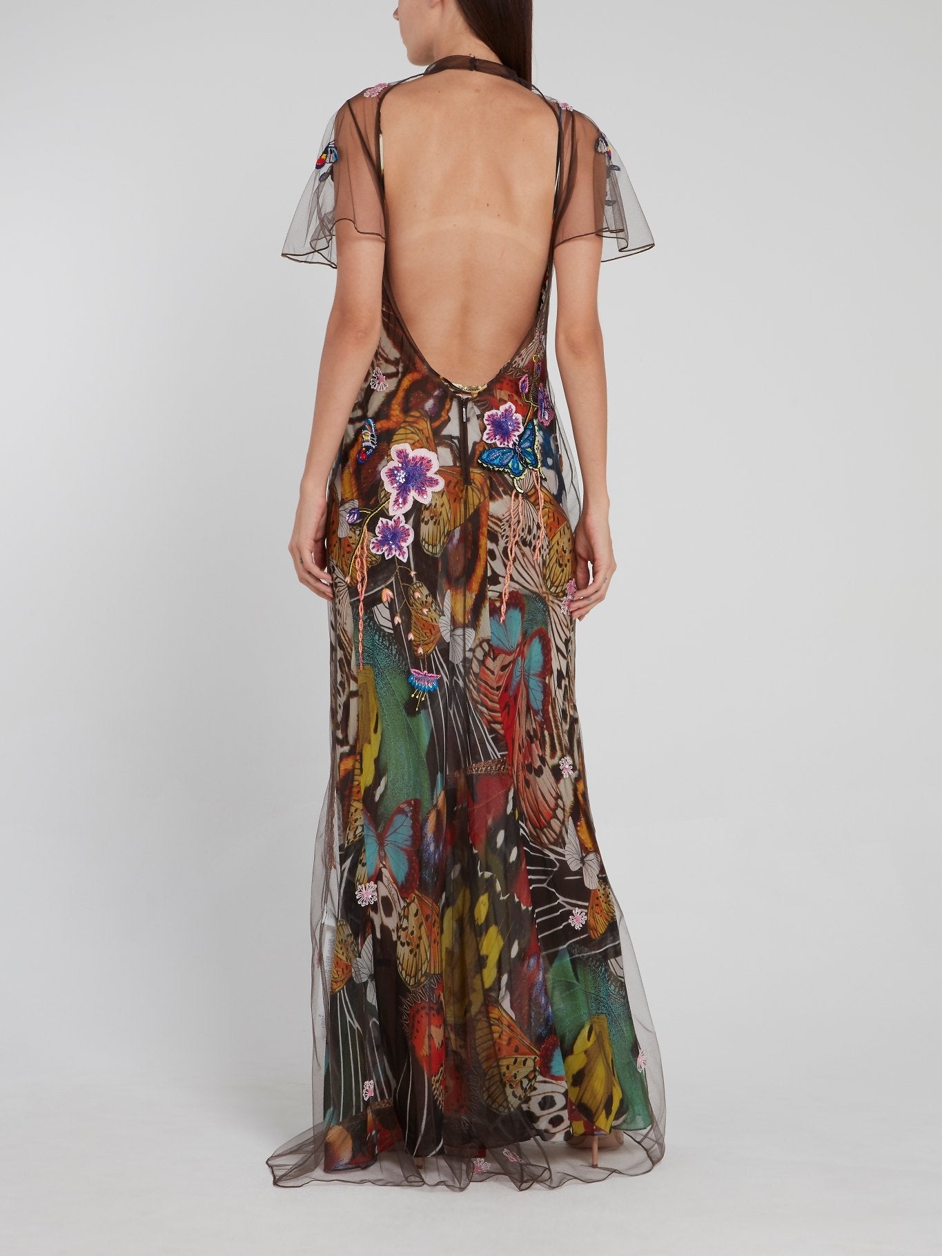 Jungle Embroidered Overlay Dress
