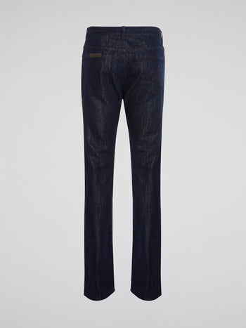 Elevate your denim game with these sleek Navy Slim Fit Jeans by Roberto Cavalli, perfect for the modern man who values style and sophistication. Crafted from high-quality denim with a hint of stretch, these jeans provide a comfortable and flattering fit that will keep you looking sharp all day long. Pair them with a crisp white shirt and sneakers for a laid-back yet polished ensemble that will turn heads wherever you go.
