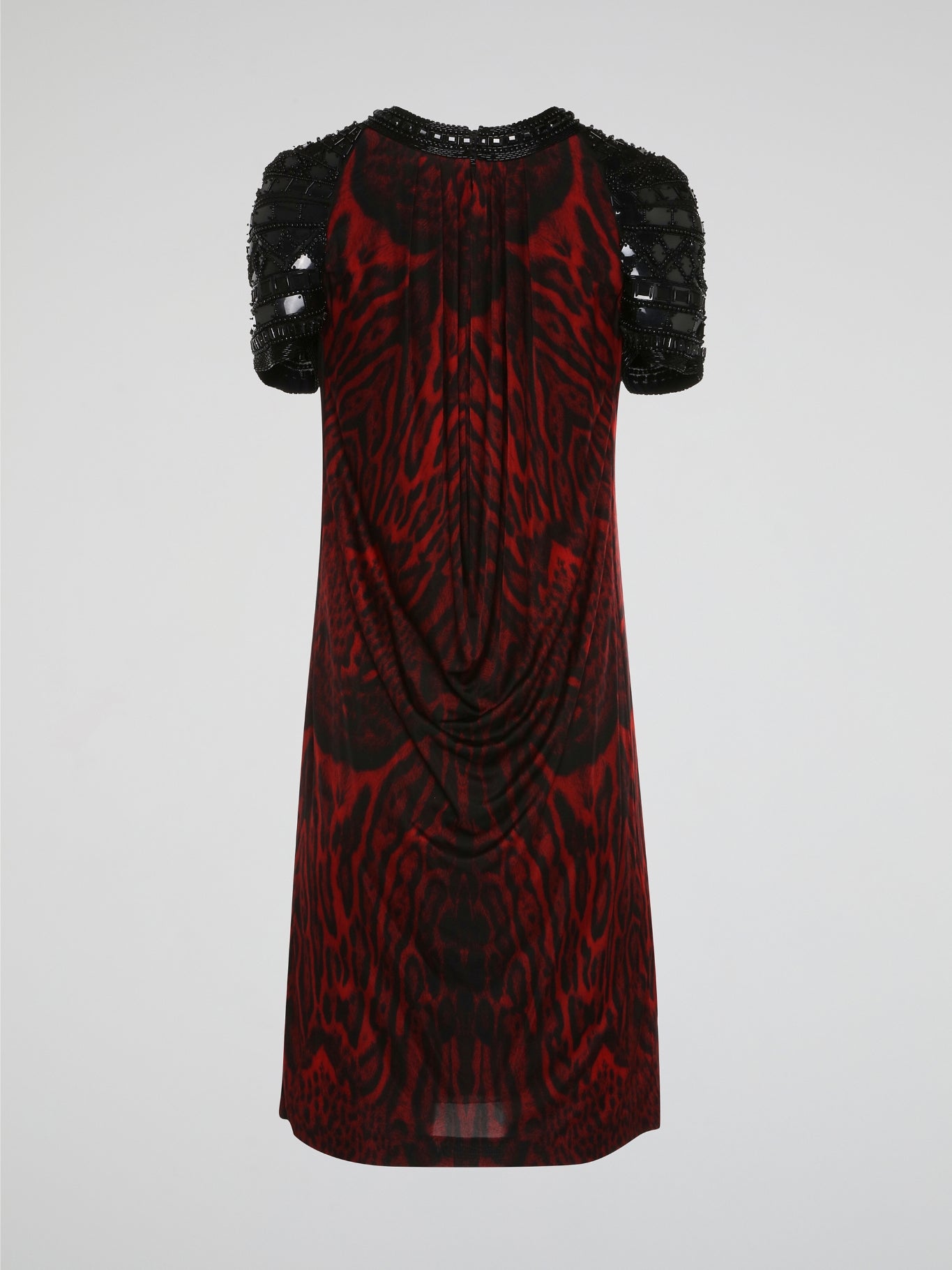 Leopard Print Embroidered Sleeve Dress Maison-B-More Global Store Leopard Print Embroidered Sleeve Dress Maison-B-More Global Store