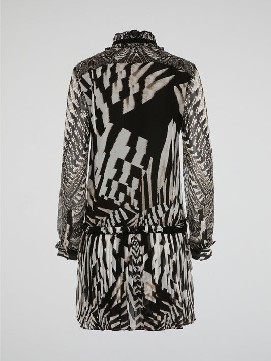 Step into the wild side of fashion with the Animal Print Pleated Shirt Dress by Roberto Cavalli. Designed to turn heads, this dress features a striking animal print pattern and flirty pleated skirt. This statement piece is perfect for those who dare to stand out and embrace their fierce style.