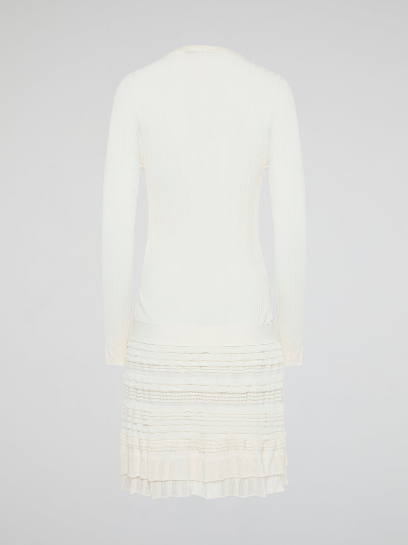 White Knitted Sweater Dress Maison-B-More Global Store White Knitted Sweater Dress Maison-B-More Global Store