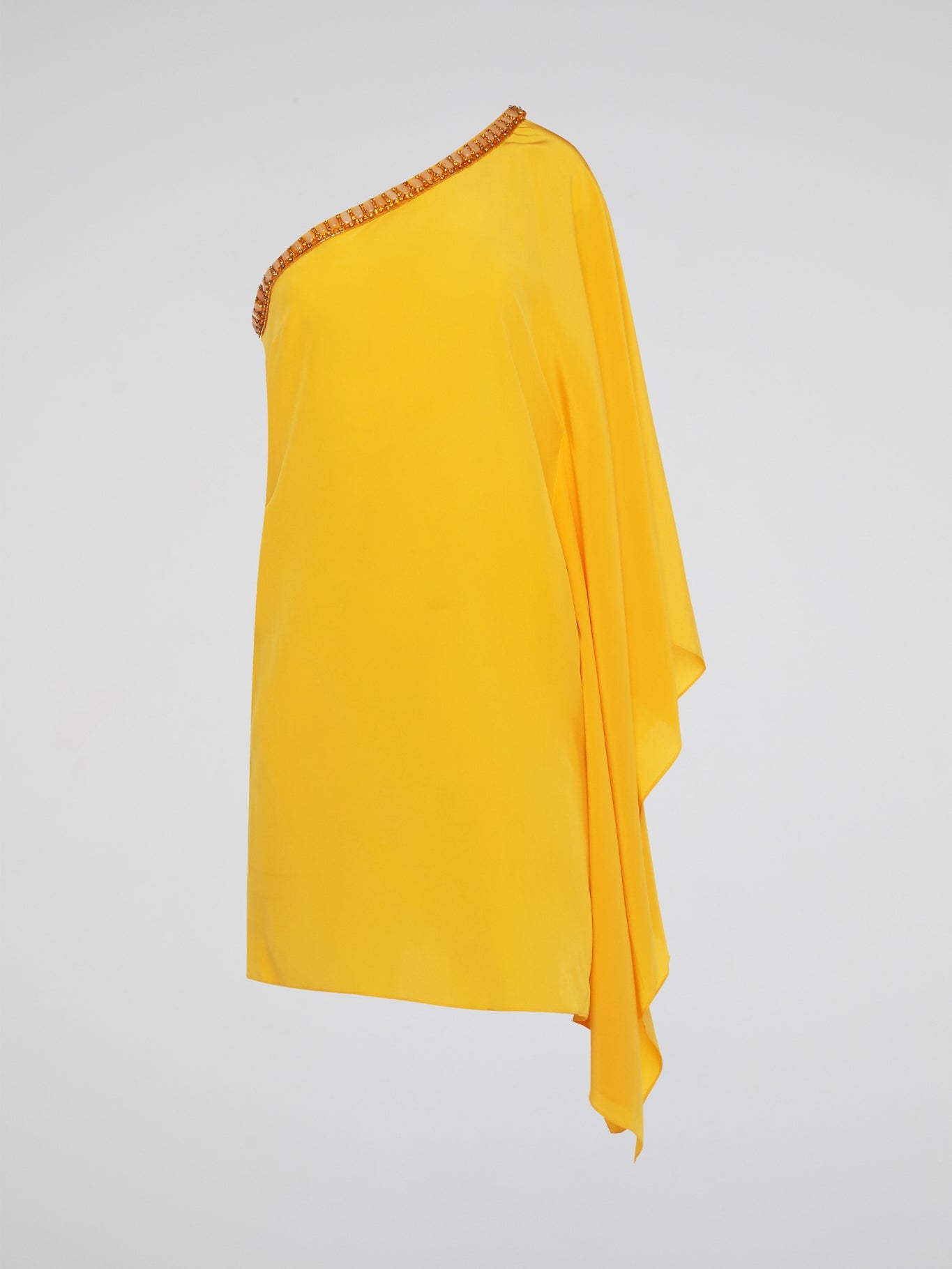 Yellow Asymmetrical Studded Dress – Maison-B-More Global Store