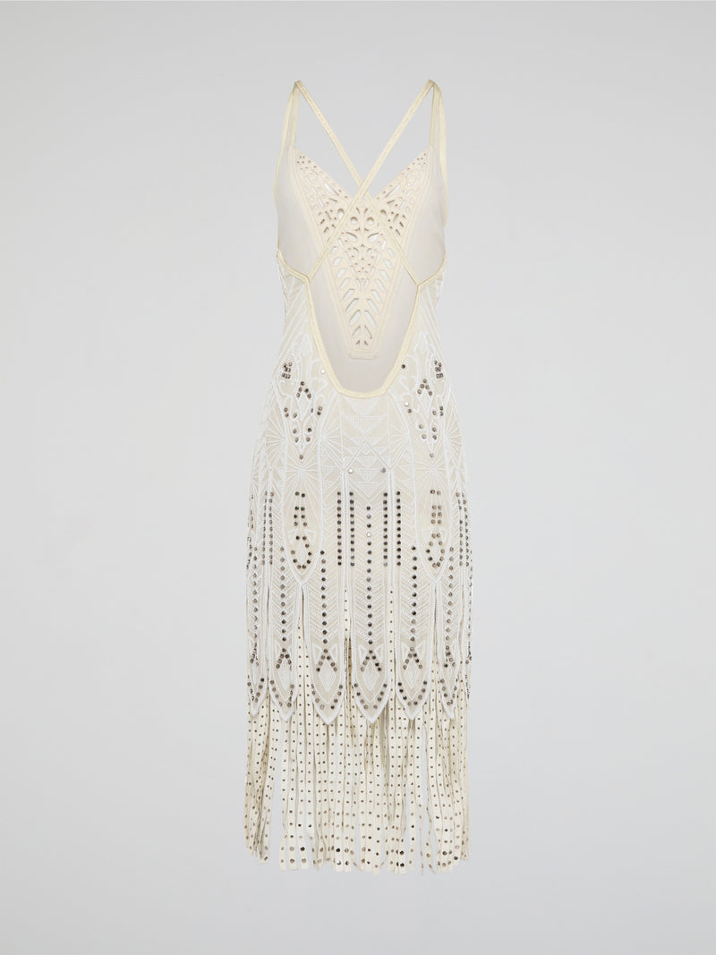 roberto cavalli crochet dress White Crochet Dress