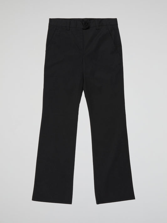 Step out in style and sophistication with these sleek Black Palazzo Pants from Moschino Cheap And Chic. The flowing silhouette and high waist design create an effortlessly chic look that is perfect for any occasion. Elevate your wardrobe with these versatile and trendy pants that will instantly become a staple in your collection.