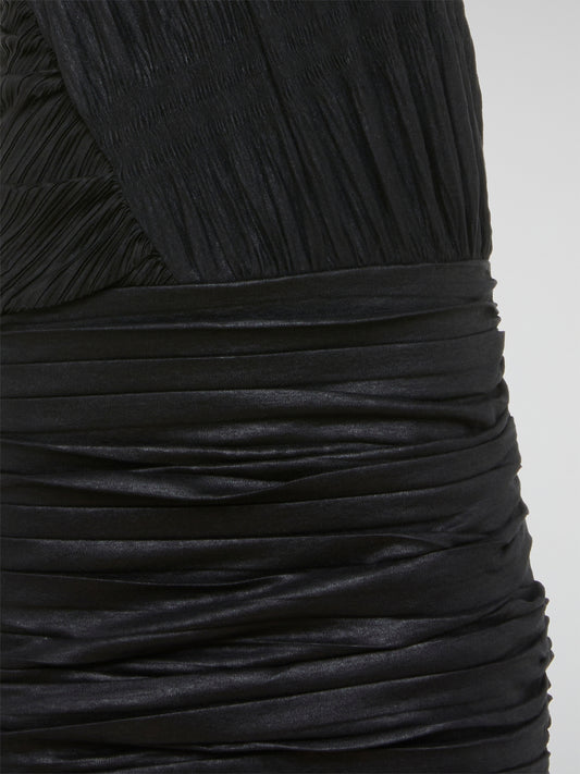 Step up your style game with the Black Asymmetrical Dress by Jay Ahr, a modern twist on the classic little black dress. Featuring a sleek asymmetrical design and daring cutouts, this statement piece is sure to turn heads wherever you go. Embrace your inner fashionista and make a bold impression with this edgy and chic dress.