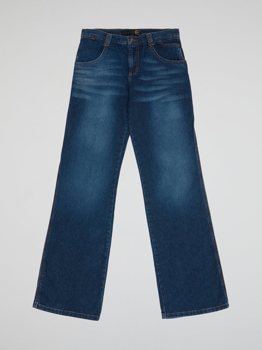 Feel effortlessly cool and stylish in these Just Cavalli navy stone washed denim jeans, perfect for any casual or dressy occasion. The unique stone washed finish gives them a lived-in look, while the navy hue adds a touch of sophistication. Embrace your inner fashionista with these must-have jeans that are sure to make a statement wherever you go.