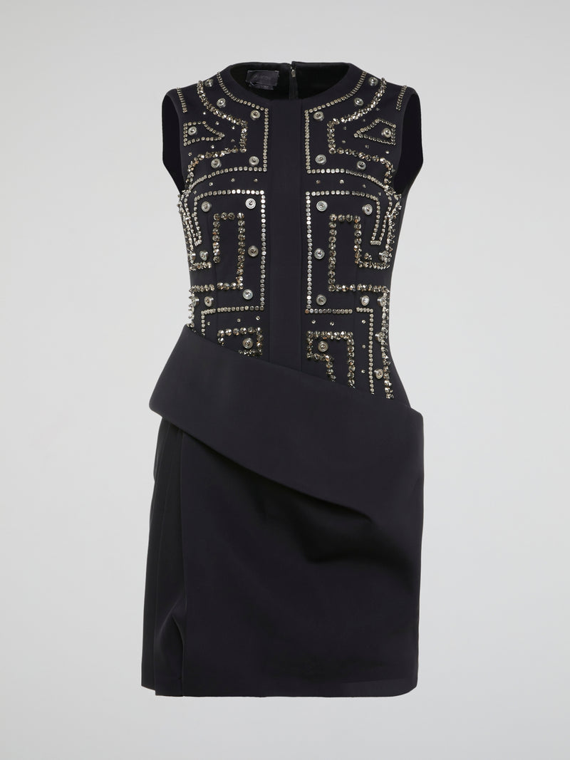 Black Studded Mini Dress Maison-B-More Global Store Black Studded Mini Dress Maison-B-More Global Store