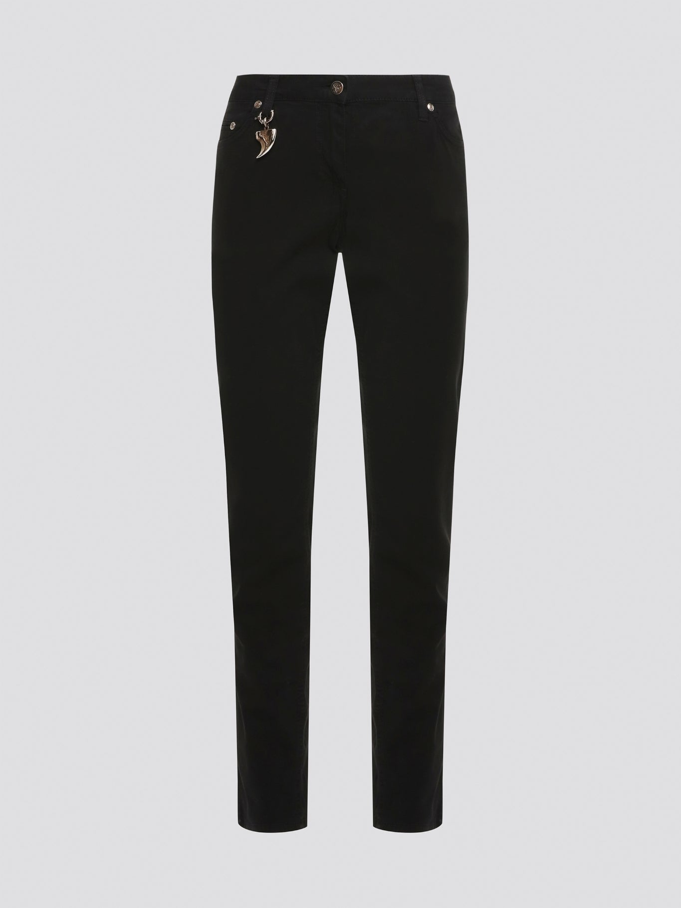 Step out in style with these sleek and versatile Black Skinny Fit Jeans from Roberto Cavalli. Made from premium quality denim, these jeans hug your curves in all the right places while offering unbeatable comfort. Whether dressed up with heels or down with sneakers, these jeans are a must-have for any fashion-forward wardrobe.