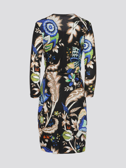 Elevate your summer style with the Foliage Wrap Mini Dress by Roberto Cavalli, a stunning piece that exudes elegance and charm. Featuring a vibrant floral print and a flattering wrap silhouette, this dress is sure to turn heads wherever you go. Perfect for daytime brunches or evening soirées, this dress is a must-have for the fashion-forward woman looking to make a statement.