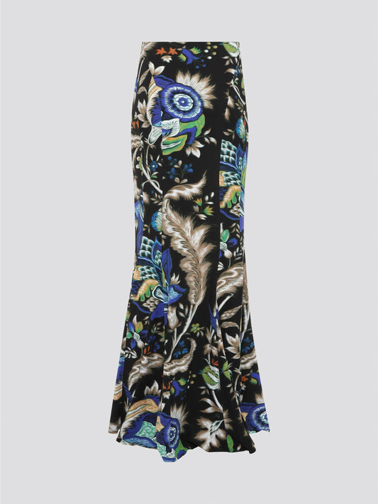 Unleash your inner wild with the stunning Foliage Maxi Skirt by Roberto Cavalli. Adorned with vibrant foliage prints, this skirt effortlessly exudes a sense of natural beauty and elegance. Perfect for adding a touch of luxury to your wardrobe, this skirt is sure to make a statement wherever you go.