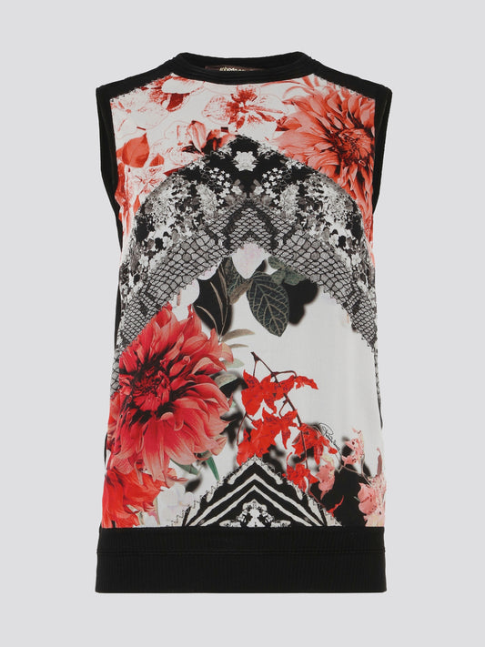 Elevate your summer wardrobe with the exquisite Foliage Sleeveless Top by Roberto Cavalli, designed for the fashion-forward woman who dares to stand out. Crafted from luxurious silk blend fabric, this statement piece features a vibrant foliage print that will effortlessly transition from day to night. Make a bold style statement and turn heads wherever you go with this must-have piece from Roberto Cavalli.