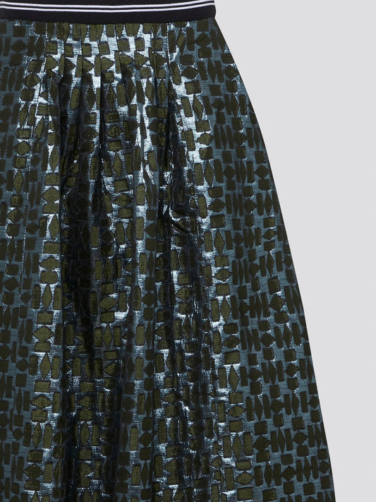 Elevate your wardrobe with the Markus Lupfer Geometric Print Midi Skirt, a modern statement piece that combines bold patterns with sleek design. Crafted from high-quality materials, this skirt drapes beautifully and effortlessly flatters your silhouette. Perfect for adding a pop of geometric flair to any outfit, this skirt is a must-have for the fashion-forward individual.