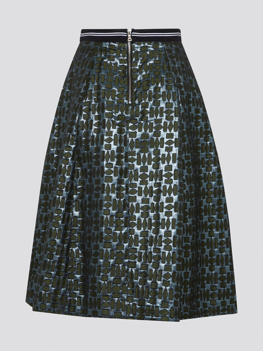 Elevate your wardrobe with the Markus Lupfer Geometric Print Midi Skirt, a modern statement piece that combines bold patterns with sleek design. Crafted from high-quality materials, this skirt drapes beautifully and effortlessly flatters your silhouette. Perfect for adding a pop of geometric flair to any outfit, this skirt is a must-have for the fashion-forward individual.