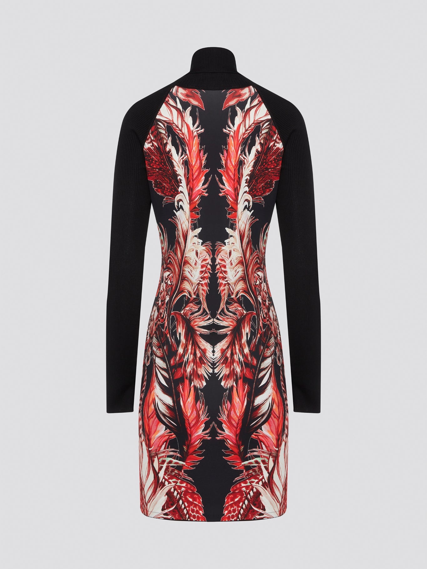 Elevate your wardrobe with the timeless sophistication of this Roberto Cavalli Printed Turtleneck Dress. Perfect for any occasion, this dress features a striking print that exudes luxury and style. With its figure-flattering silhouette and elegant turtleneck design, you'll turn heads wherever you go in this must-have piece.