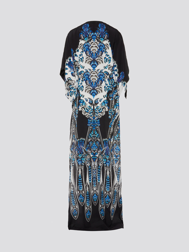 Step into luxury and elegance with our Butterfly Sleeve Keyhole Maxi Dress by Roberto Cavalli. This stunning dress features intricate butterfly sleeves and a daring keyhole neckline, perfect for any special occasion. Make a statement and turn heads wherever you go in this showstopping piece from Roberto Cavalli.