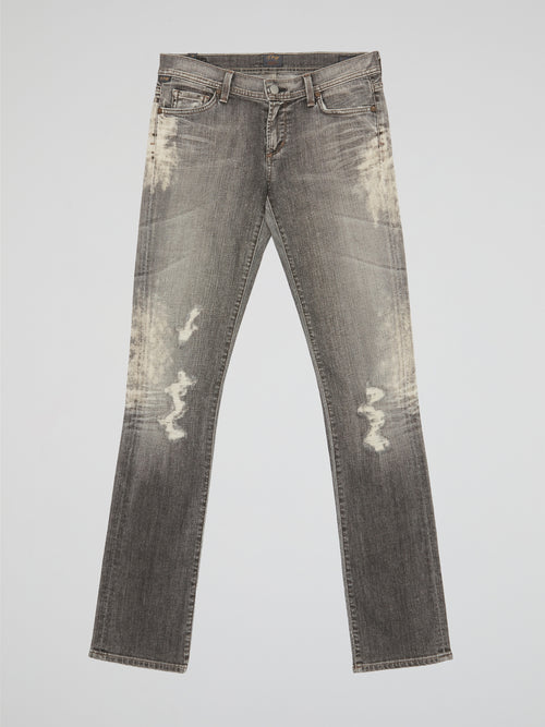 Step up your denim game with our Grey Distressed Denim Jeans from Citizens Of Humanity. Made with premium quality denim and intricate distressing detail, these jeans are perfect for adding a touch of edgy style to any outfit. Whether you're dressing them up or down, these jeans are a must-have staple for any fashion-forward wardrobe.