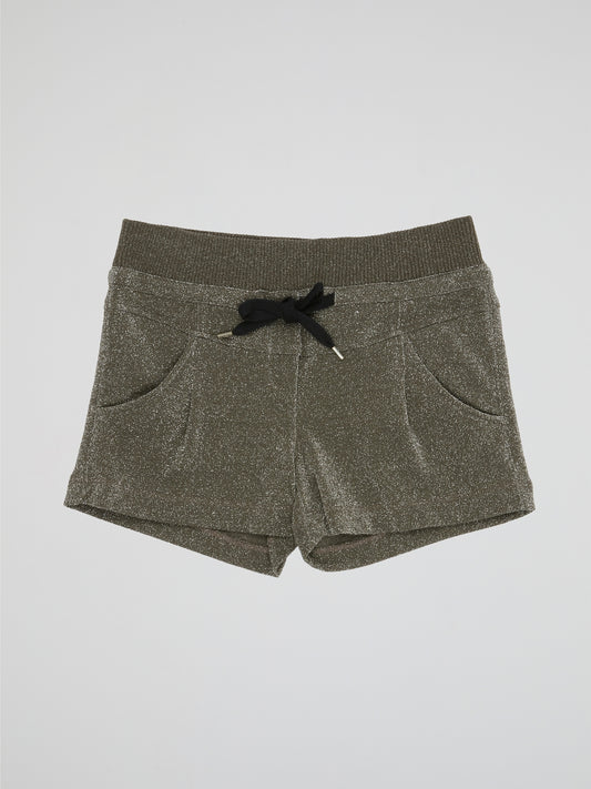 Add some sparkle to your wardrobe with our Glittered Drawstring Shorts from Atos Lombardini. These shimmering shorts are perfect for a night out on the town or a fun day at the beach. The drawstring waist offers a comfortable and adjustable fit, making them a versatile addition to your summer wardrobe.
