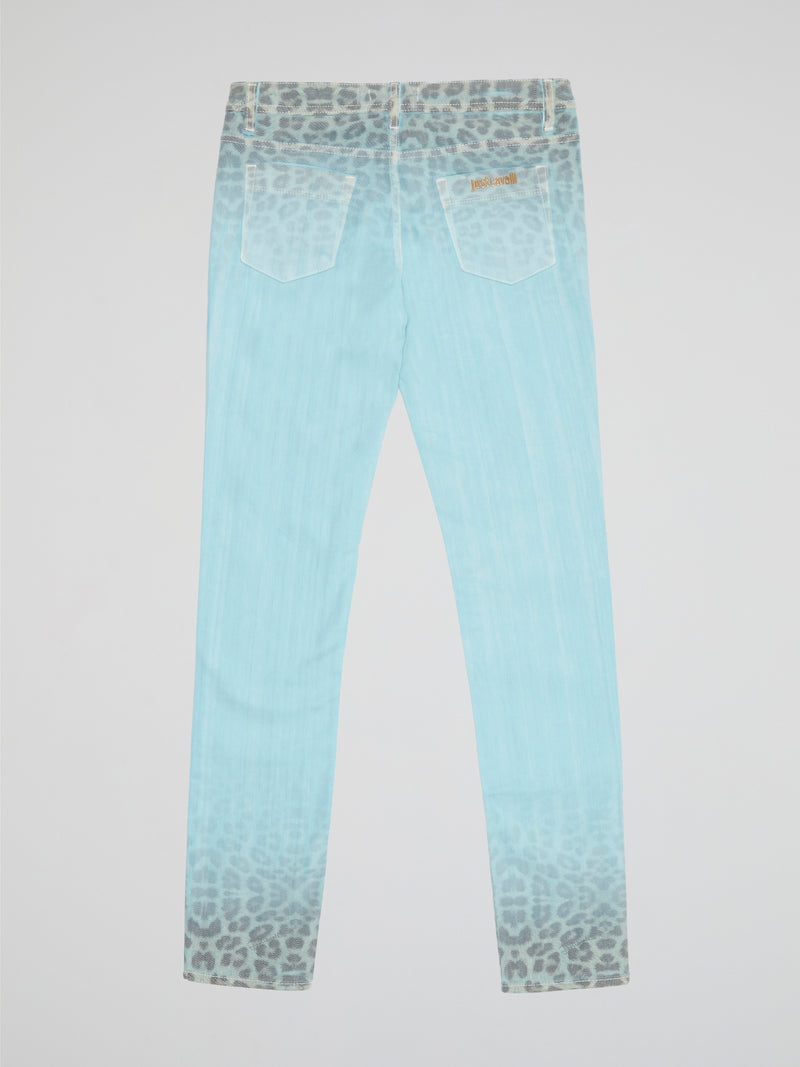 Unleash your wild side with these Blue Leopard Gradient Pants by Just Cavalli. Crafted from luxurious fabric that hugs your curves in all the right places, these pants feature a mesmerizing gradient pattern that transitions from deep indigo to fierce leopard print. Step out in style and make a statement with these bold and trendy pants that are sure to turn heads wherever you go.
