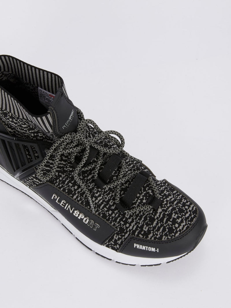 PHANTOM-I Black Sock Sneakers