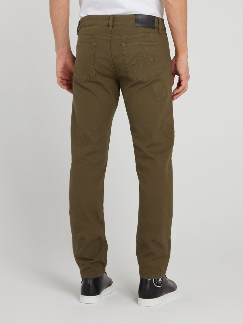 Olive Straight Cut Jeans