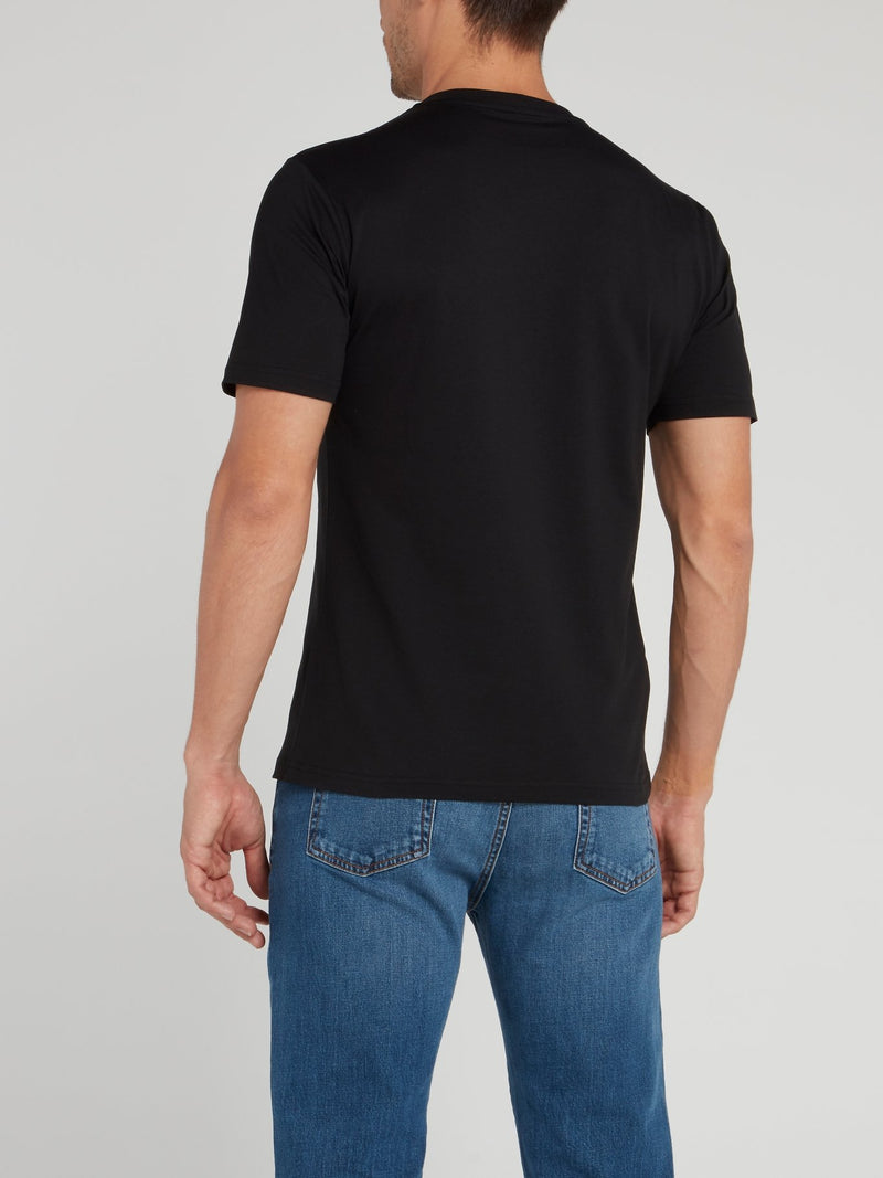 Black Logo Cotton T-Shirt