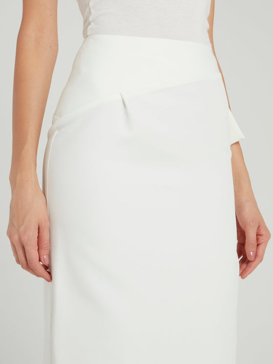 White Wrap Maxi Skirt