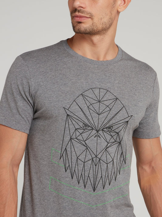 Серая футболка с изображением орла