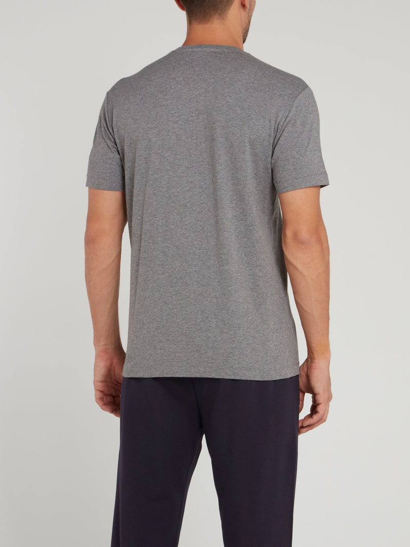 Grey Graphic Print T-Shirt