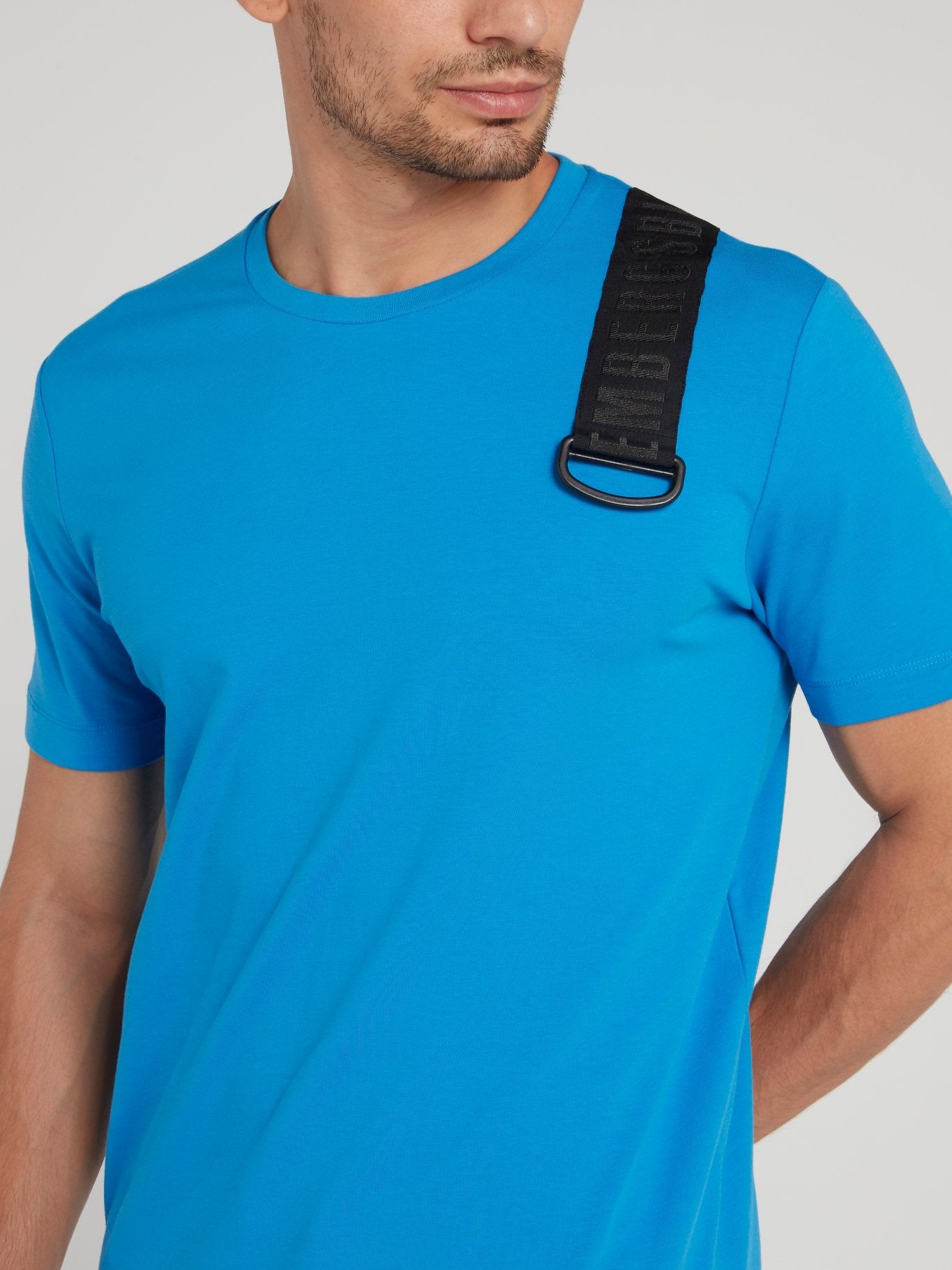 Blue Logo Strap T-Shirt