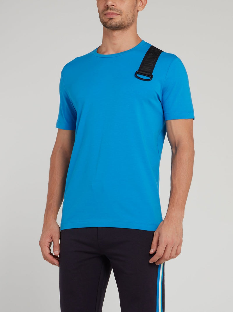 Blue Logo Strap T-Shirt